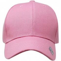 Baseball Caps Baseball Hat Adjustable Blank Cap Mid Profile Structured Baseball Cap - Ball Cap Light Pink - C518IKGWONY $20.81