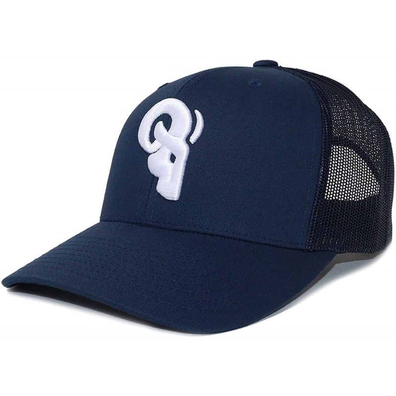 Baseball Caps Trucker Hat - Snapback Two-Tone Mesh Durable Comfortable Fit Premium Quality - Navy / White - CD18Y7LKHD5 $54.52