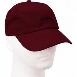 Baseball Caps 12-Pack Wholesale Classic Baseball Cap 100% Cotton Soft Adjustable Size - Burgundy - C118E6L2MX4 $109.06