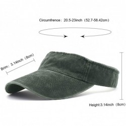 Visors Sports Sun Visor Hats Twill Cotton Ball Caps for Men Women Adults Kids - 1 Army Green - CG192WELZRQ $21.58