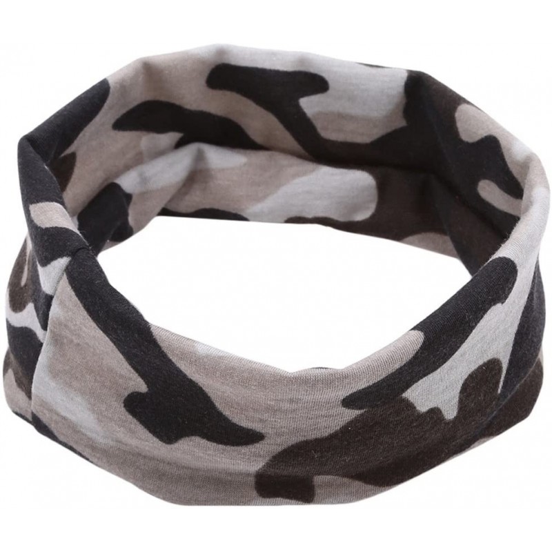 Headbands Camouflage Headband Headwear Sweatband - Gray Blue - CK18CXKXMNL $9.62