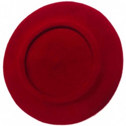 Berets Heritage Traditional French Wool Beret - Red - C311KLP23FB $92.82