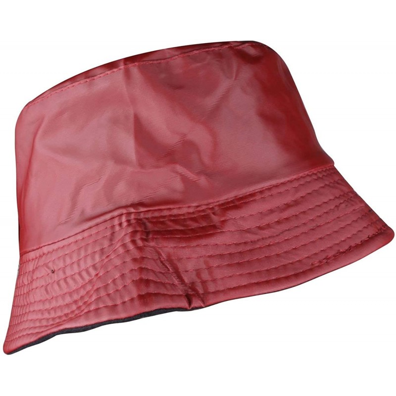 Rain Hats Women's Rain Hats Waterproof Wide Brim Packable - Solid Wine - CA17AARYW9N $24.73
