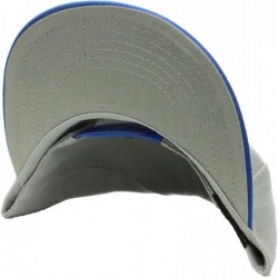 Baseball Caps Classic Flat Bill Visor Blank Snapback Hat Cap with Adjustable Snaps - Light-gray-royal - CI18642WG9W $18.86