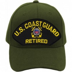 Baseball Caps US Coast Guard Retired Hat/Ballcap Adjustable One Size Fits Most (Olive Green- Standard (No Flag)) - C718NMYA3T...