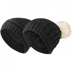 Skullies & Beanies 2 Pack Winter Hats for Women Slouchy Beanie for Women Beanie Hats - C7- Womens Black Beanie - CF18UKEXZXM ...