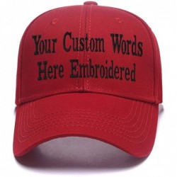 Baseball Caps Custom Embroidered Adjustable Embroidery Baseball Cowboy Caps Men Women Text Gift - Wine - CW18H83K4WC $25.29