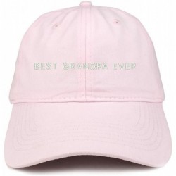 Baseball Caps Best Grandpa Ever Embroidered Soft Cotton Dad Hat - Lt-pink - C418EYDEA6G $37.81