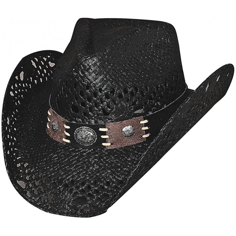 Cowboy Hats Montecarlo Pure Country Toyo Straw Western Hat xLarge Black - CW11CKPU4BF $74.36