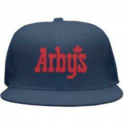 Baseball Caps One Size Arby's-Logo- Printing Fitted Flat Brim Snapback Cap for Men - Navy-blue-3 - CN18Q8K67XL $33.13