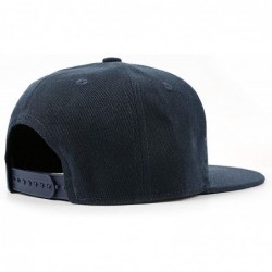 Baseball Caps One Size Arby's-Logo- Printing Fitted Flat Brim Snapback Cap for Men - Navy-blue-3 - CN18Q8K67XL $34.45