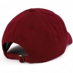 Baseball Caps XXL Texas State Embroidered Unstructured Cotton Cap - Burgundy - CV18TKKEC2O $36.53