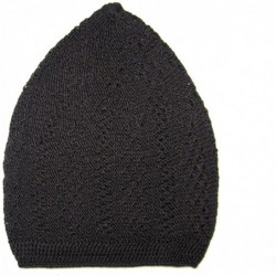 Skullies & Beanies Kufi Cap For Men - Crocheted - Black - CL11IQ5JF09 $26.96