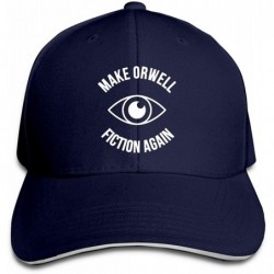 Baseball Caps Make Orwell Fiction Again Trucker Hat Baseball Cap Adjustable Sandwich Hat - Navy2 - C718YOMLTK0 $26.39