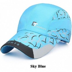 Visors Lightweight Quick-Drying Slim Sports hat Sun Protection Baseball Cap for Golf Bike Hiking Hunting Fishing. - Blue - CD...