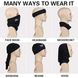 Balaclavas Bandana Neck Gaiter Shield Face Scarf Bandanas Mask Windproof for Men & Women - Black - CC197T9LZ9N $14.95