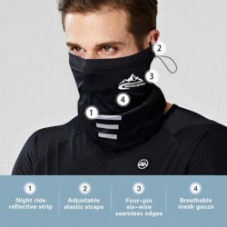 Balaclavas Bandana Neck Gaiter Shield Face Scarf Bandanas Mask Windproof for Men & Women - Black - CC197T9LZ9N $14.95