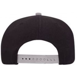 Baseball Caps Custom Snapback Hat Otto Embroidered Your Own Text Flatbill Bill Snapback - Black/Grey Bill - CP187D3WRG4 $54.90