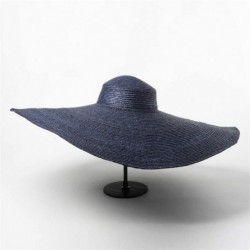 Sun Hats Oversized Fashion Outdoor Expanded Diameter - Navy - CA18XQTQZZ2 $67.91