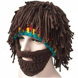 Skullies & Beanies Funny Knit Hat Creative Beanie Beard Original Barbarian Knit Beard Hat Halloween Caps Beard Facemask - Rai...
