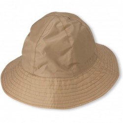 Bucket Hats Rain Hat 2-in-1 Reversible Cloche Rain Bucket Hats Packable - Beige-style a - C512D3KS9CV $27.94