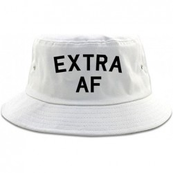 Bucket Hats Extra AF Funny Bucket Hat - White - CX18CA4IGIW $58.83