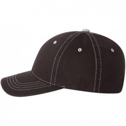 Baseball Caps Contrast Color Stitched Cap - Brown/Stone - CO118D18T17 $19.09