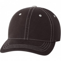 Baseball Caps Contrast Color Stitched Cap - Brown/Stone - CO118D18T17 $30.16