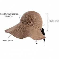 Sun Hats Women Large Brim Sun Hats Foldable Beach Sun Visor UPF 50+ for Travel - Grey - CO18Q28U7Z5 $15.79