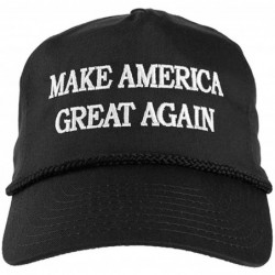 Baseball Caps Donald Trump 2016 Make America Great Again Embroidered Rope Hat - Black - CF12NDWU9VQ $32.91