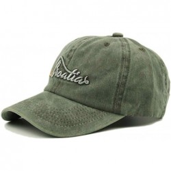 Baseball Caps Anchor Embroidered Cotton Washed Dad Hat Distressed Retro Baseball Hat - Retro Green - C718O2C3RL0 $21.74