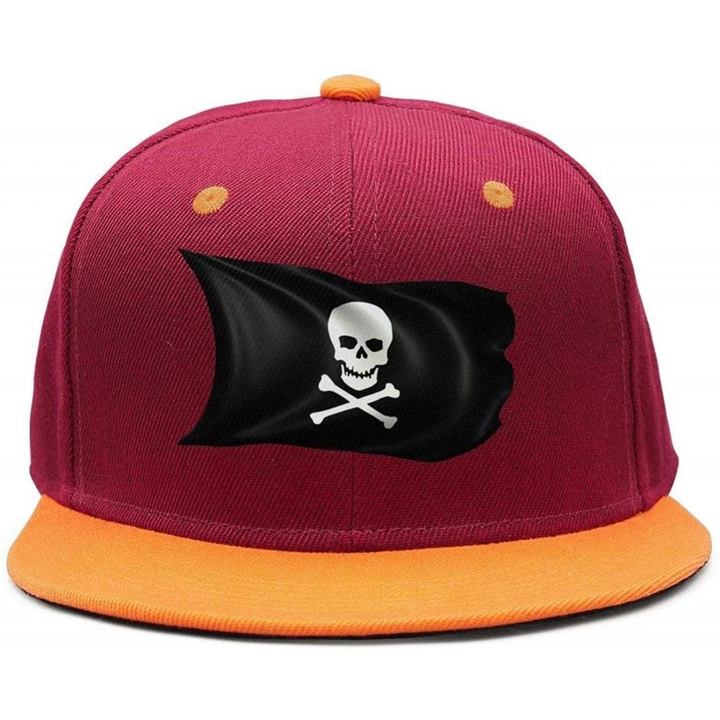 Baseball Caps Skull and Crossbone Pirate Flag Women Men Plain Caps Cool Hat - Pirate Flag Skull - CX18HTAQQNL $29.02