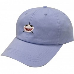 Baseball Caps Shark Face Cotton Baseball Dad Caps - Sky - CN17YEM39U8 $28.29