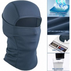 Balaclavas Balaclava - Breathable Face Mask Sun UV Protection for Motorcycle - Black+deep Blue - CX192ZI5MO9 $31.64