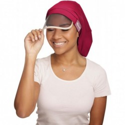Sun Hats XL Women's Rain Hat- Waterproof- Sun Protection- Satin-Lined- Packable- for Voluminous and Long Hair - Cranberry - C...