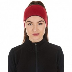Cold Weather Headbands Reversible Headband - True Red-Black - CK12NUMF4C7 $26.12
