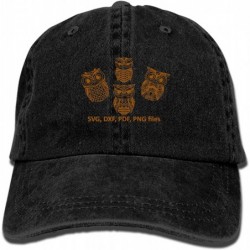 Cowboy Hats Graphic Denim Hat Adjustable Mens Casual Baseball Caps - Owl Svg12 - CN18TE4AGMK $16.81