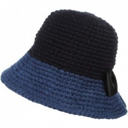 Bucket Hats Women Ladies Winter Wool Knitted Wide Brim Bucket Hat Elegant Bow Warm Foldable Travel Outdoor Bucket Basin Hat -...