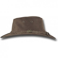 Sun Hats Foldaway Cattle Suede Leather Hat - Item 1061 - Brown - CH12EZKHEBZ $113.05