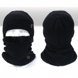 Skullies & Beanies 2-Pieces Winter Hats and Scarf Set Velvet Lined Beanies Knitted Hats Perfect for Men Women Dad Winter Outd...