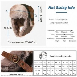 Bomber Hats Unisex Winter Trapper Hat Faux Fur Windproof Ushanka Russian Hunting Hat Outdoor Ski with Ear Flap - 67191beige -...
