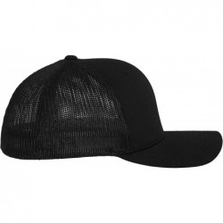 Baseball Caps Mesh Trucker Stretchable Sports Cap - Black - CL11IMXQE7H $37.09