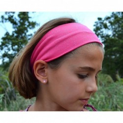 Headbands 1 Dozen 2.5 Inch Cotton Soft and Stretchy SPARKLING GLITTER Headbands - Hot Pink - CY118AIMJKJ $40.28