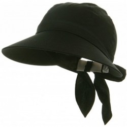 Sun Hats Solid Large Peak Hats-Black W40S32F - CC111CSM1RL $20.37