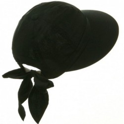 Sun Hats Solid Large Peak Hats-Black W40S32F - CC111CSM1RL $23.28