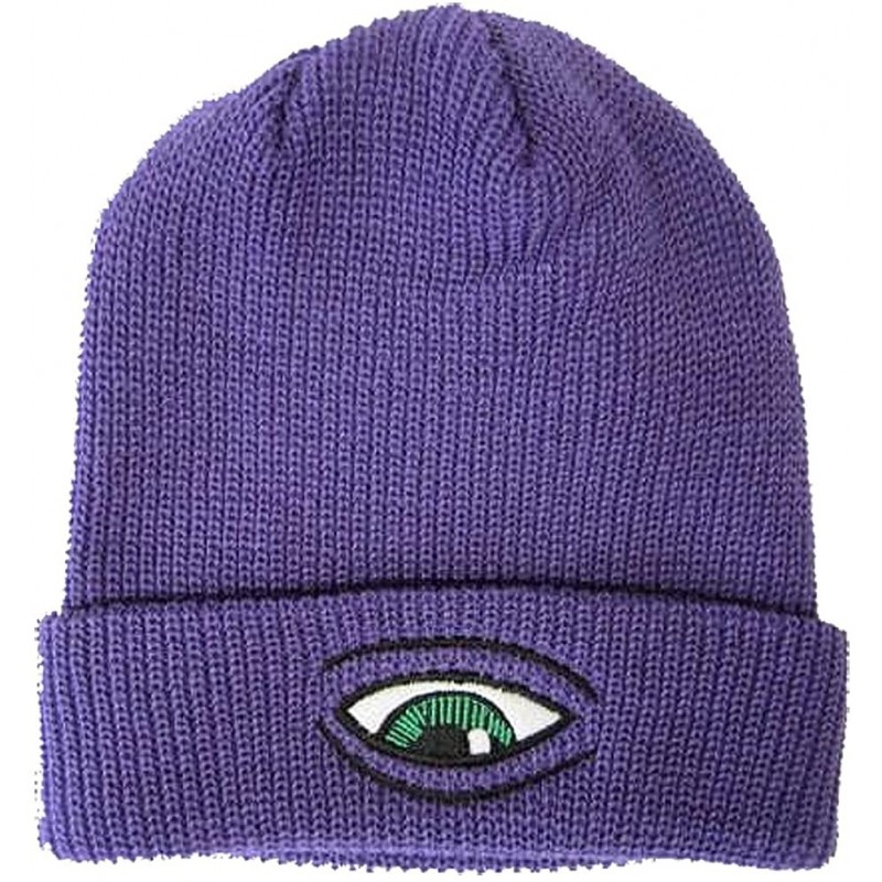 Skullies & Beanies Mens Sect Eye Dock Beanie Hats - Purple - CH11M0Z4KDN $43.60