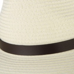 Cowboy Hats Cowboy Hat Western Style Fedora Straw Hat Sun Hat with Chin Strap - White - C018D8T2KCU $19.98
