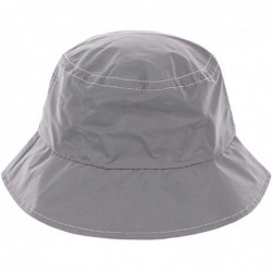 Bucket Hats Reversible Cotton Bucket Hat Multicolored Fisherman Cap Packable Sun Hat - Reflective - CR1986XYW3Y $32.27