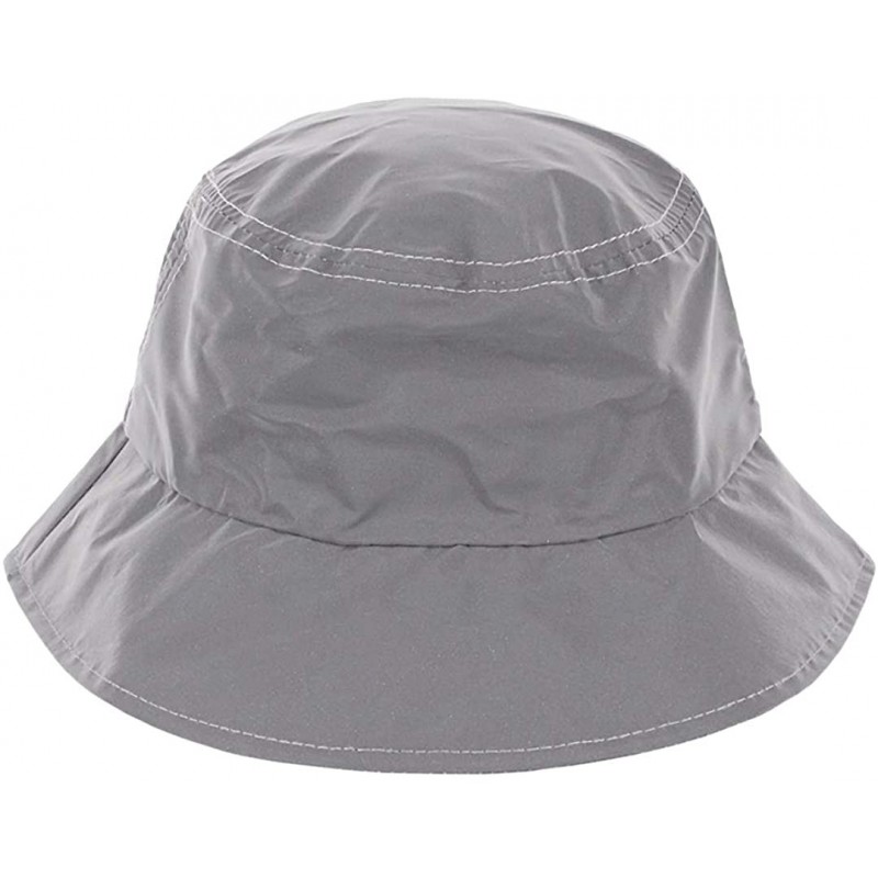 Bucket Hats Reversible Cotton Bucket Hat Multicolored Fisherman Cap Packable Sun Hat - Reflective - CR1986XYW3Y $28.82