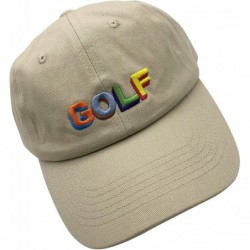 Baseball Caps Golf Baseball Cap 100% Cotton Embroidered Dad Hat Snapback Unisex Twill Hat - Beige - C9187XZQNUH $16.54